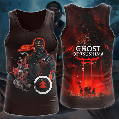 Ghost of Tsushima Video Game 3D All Over Print T-shirt Tank Top Zip Hoodie Pullover Hoodie Hawaiian Shirt Beach Shorts Jogger