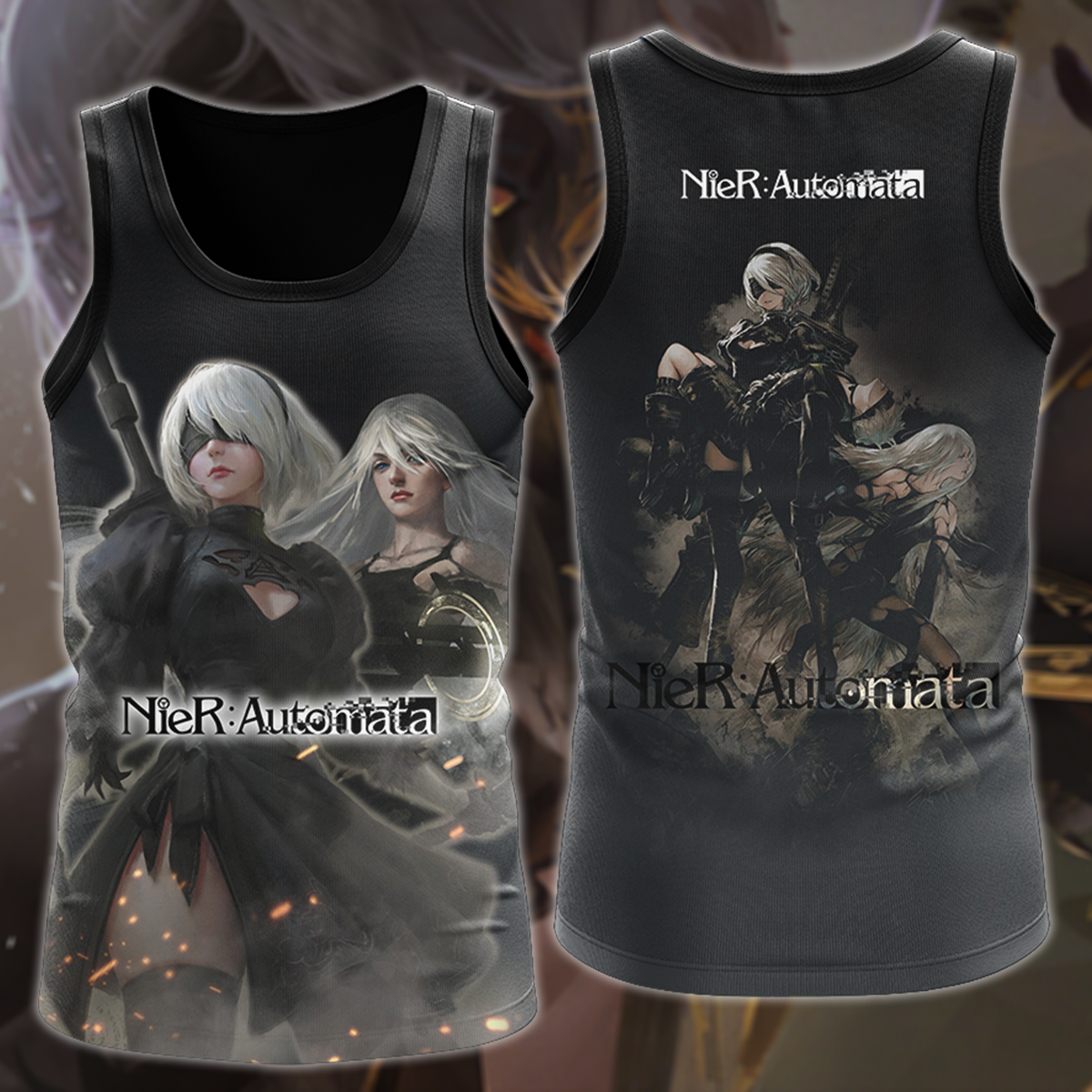 NieR: Automata Video Game 3D All Over Print T-shirt Tank Top Zip Hoodie Pullover Hoodie Hawaiian Shirt Beach Shorts Jogger