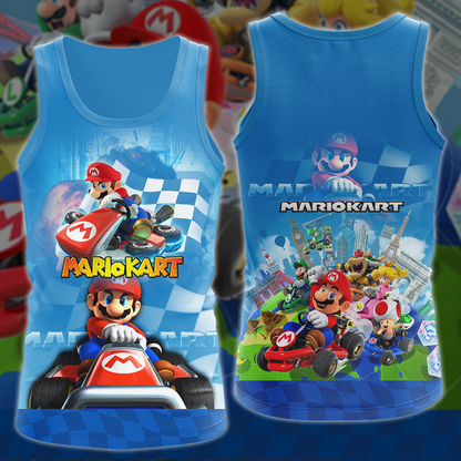 Mario Kart Video Game 3D All Over Printed T-shirt Tank Top Zip Hoodie Pullover Hoodie Hawaiian Shirt Beach Shorts Jogger