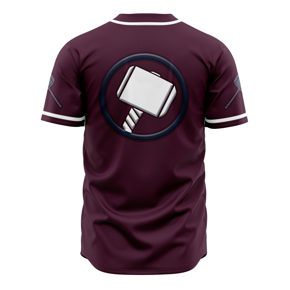 Marvel Jersey Marvel Avengers Hero Thor God of Thunder Armor Costume Jersey Shirt Baseball Thor Baseball for Men