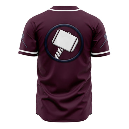 Marvel Jersey Marvel Avengers Hero Thor God of Thunder Armor Costume Jersey Shirt Baseball Thor Baseball for Men