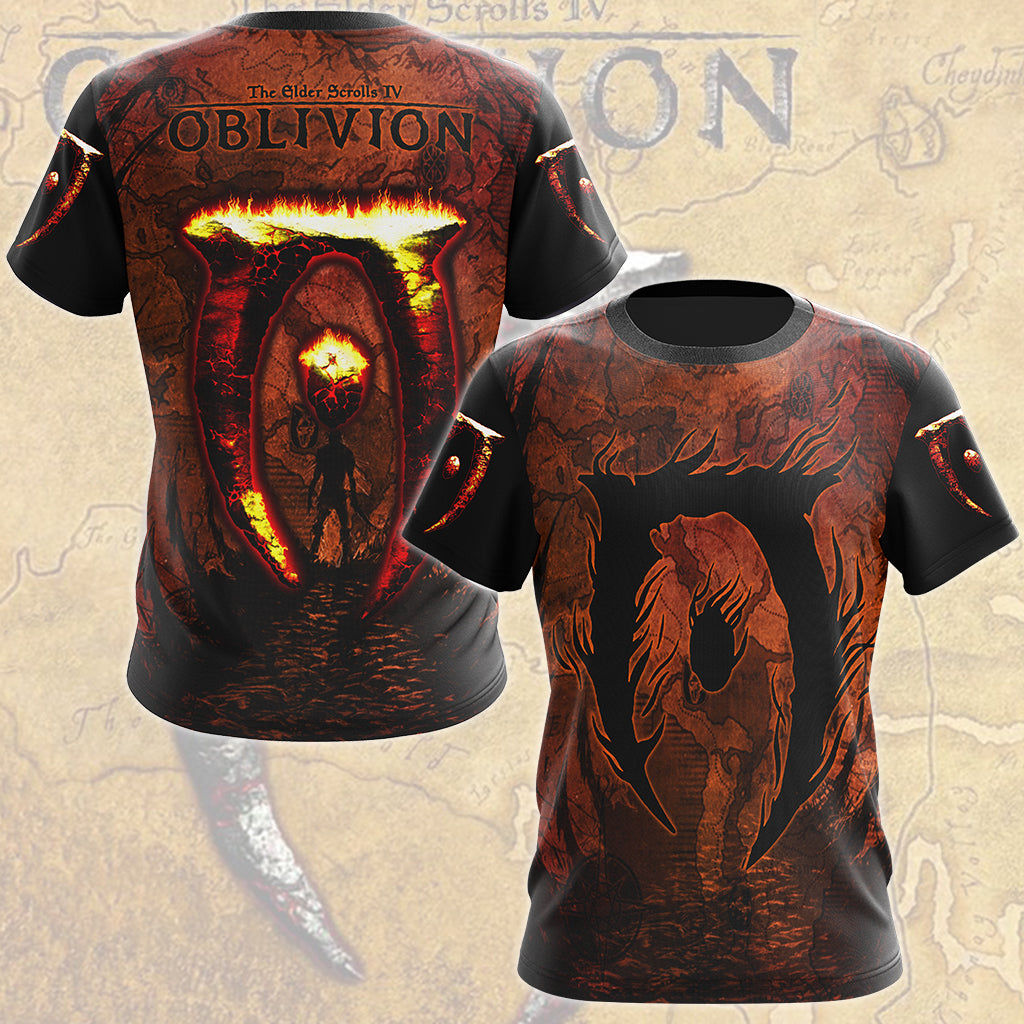 The Elder Scrolls IV: Oblivion Video Game All Over Printed T-shirt Tank Top Zip Hoodie Pullover Hoodie Hawaiian Shirt Beach Shorts Joggers