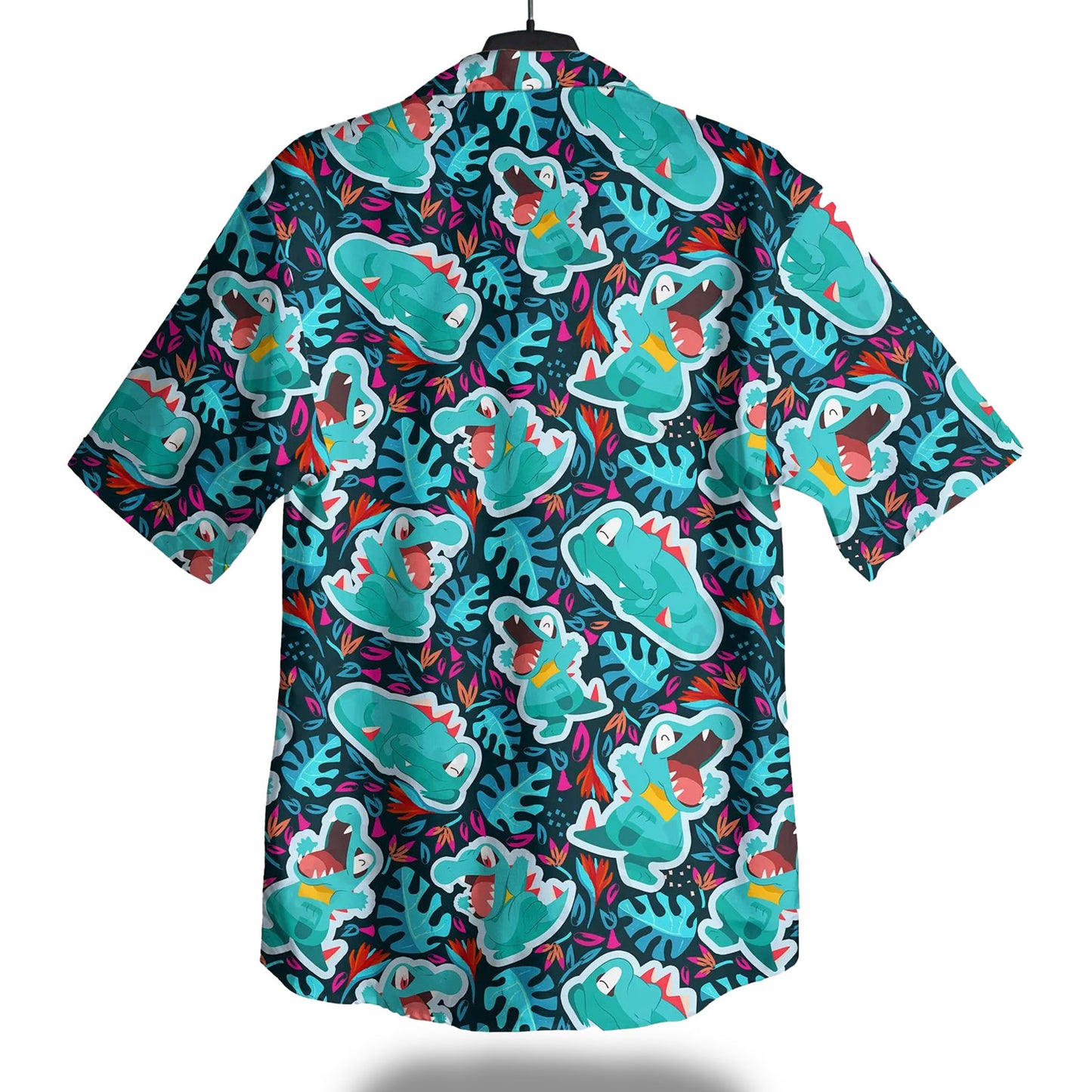 Totodile Tropical Splash Pokemon Hawaiian Shirt