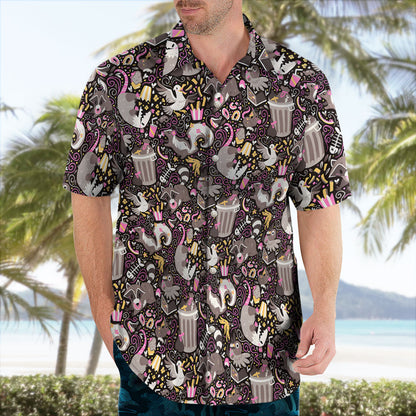Trash Mammals Hawaiian Shirt – Raccoon, Skunk, Opossum Vibes - Tropi Hawaiian Shirts