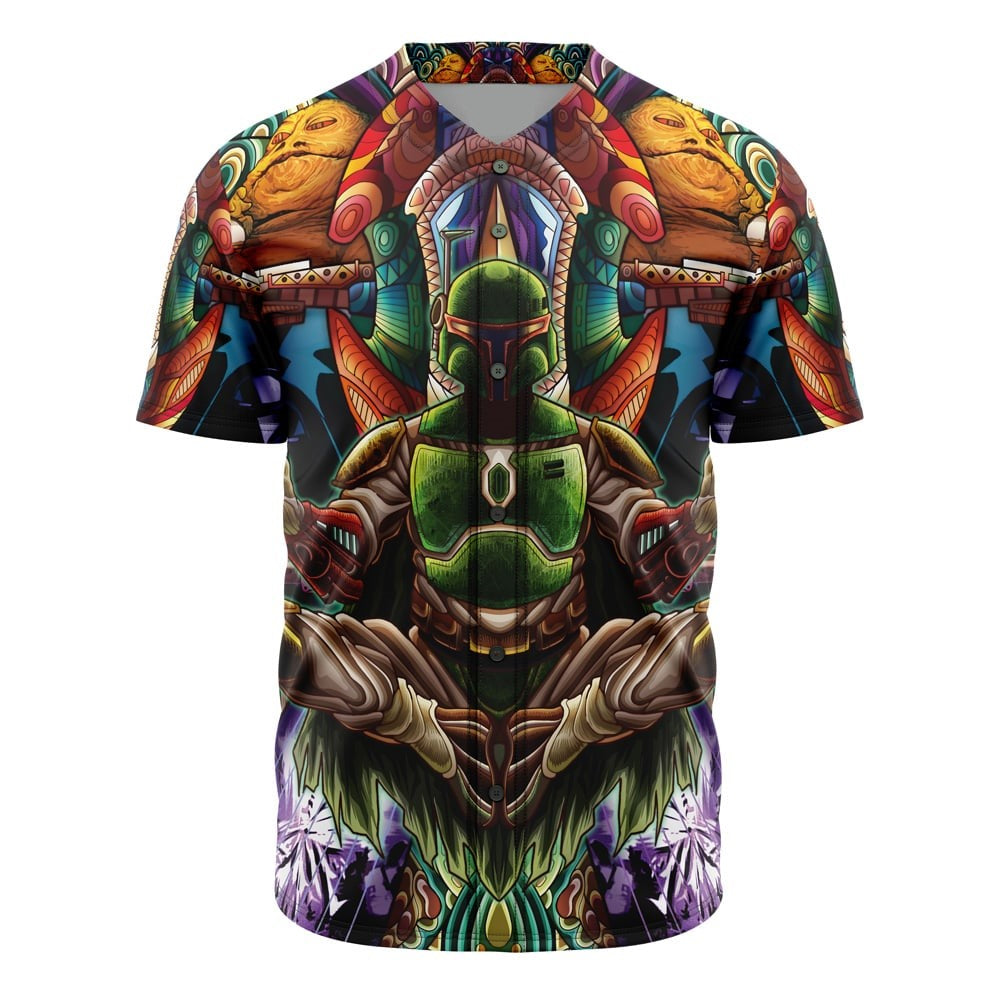 Star Wars Baseball Jersey Trippy Boba Fett Star Wars Jersey Shirt Colorful Unisex Adult New Release