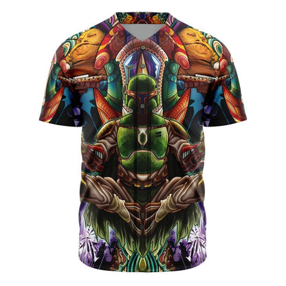 Star Wars Baseball Jersey Trippy Boba Fett Star Wars Jersey Shirt Colorful Unisex Adult New Release