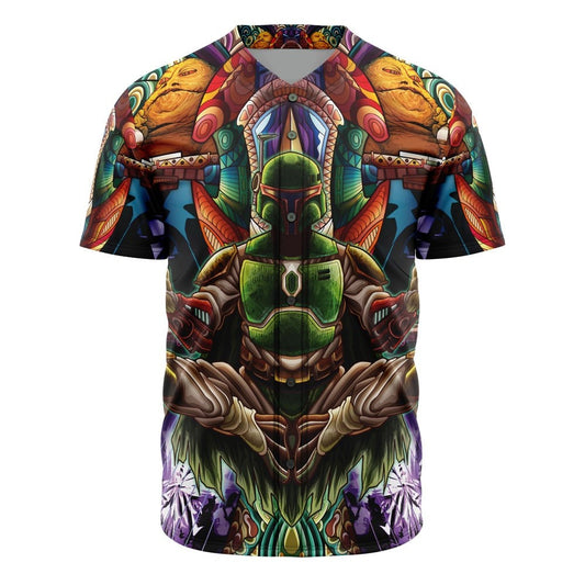 Star Wars Baseball Jersey Trippy Boba Fett Star Wars Jersey Shirt Colorful Unisex Adult New Release