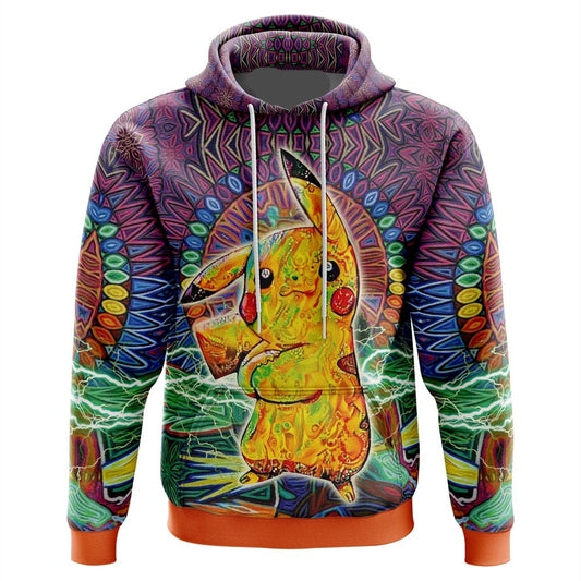 Pokemon Hoodie Pikachu Mandala Style Hoodie Colorful Unisex - Cozy Hoodie For Cold Weather