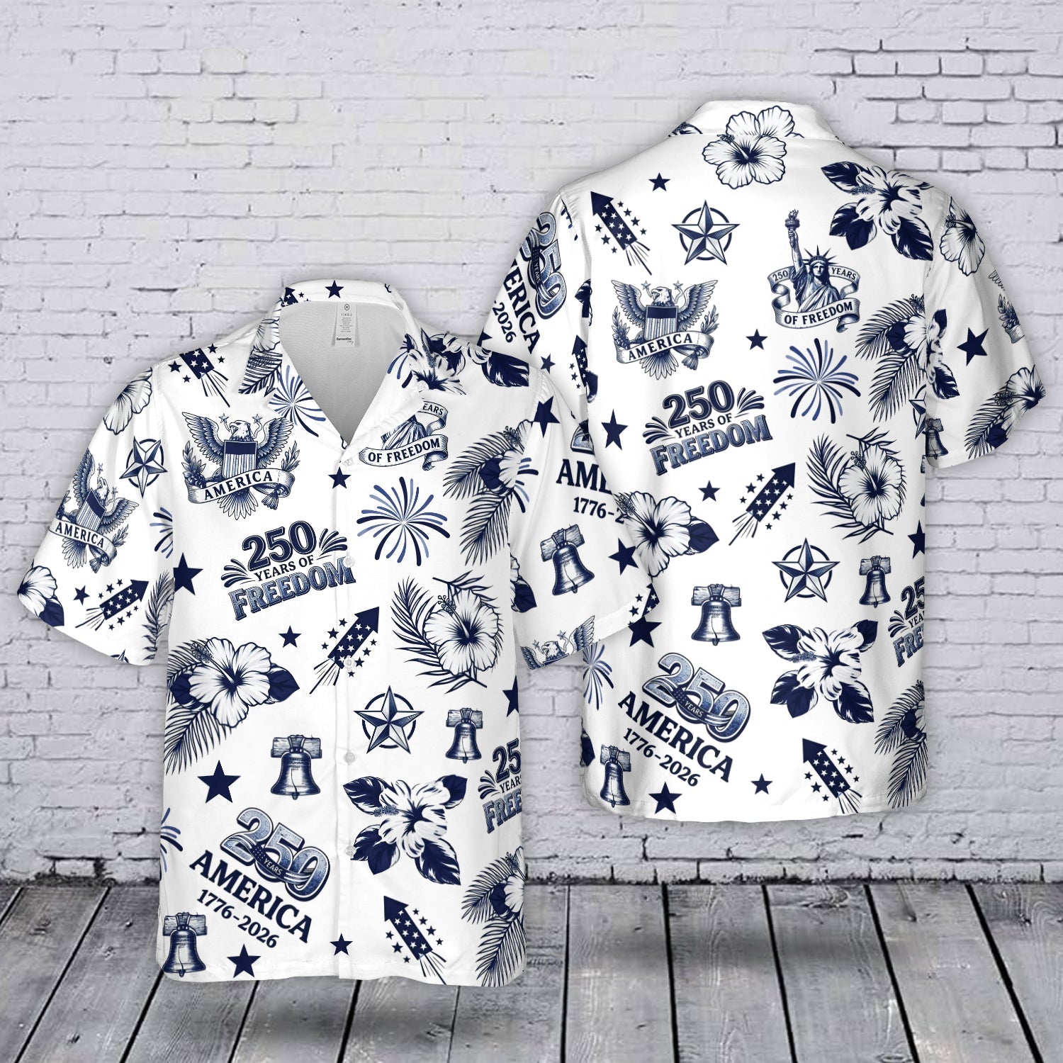 USA 250th Anniversary July 4th Independence Day Hawaiian Shirt