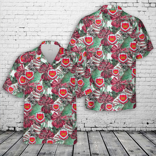 US Army Corps of Engineers ESSAYONS Crest Hawaiian Shirt