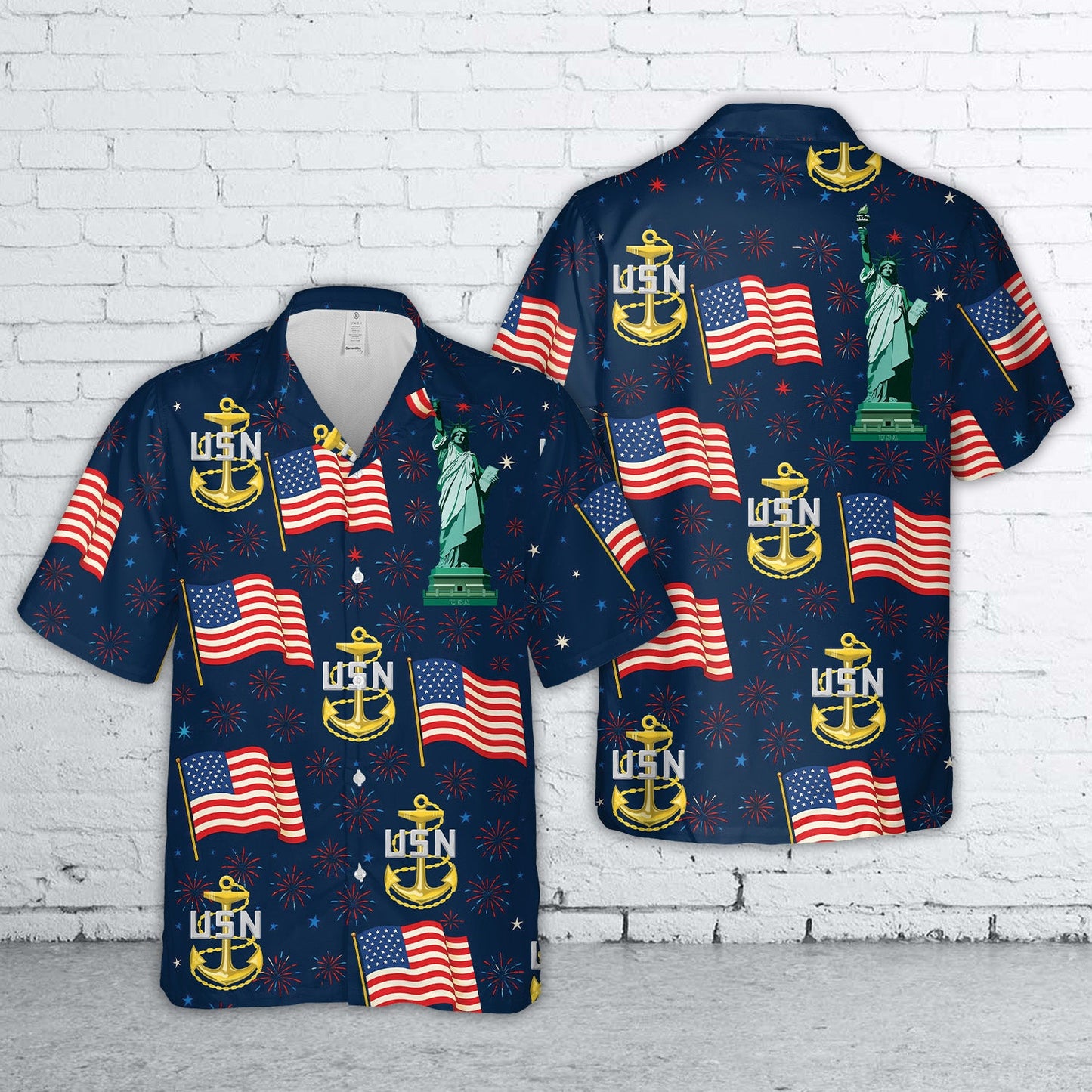 US Navy Chief Petty Officer (CPO), 4th Of July Hawaiian Shirt