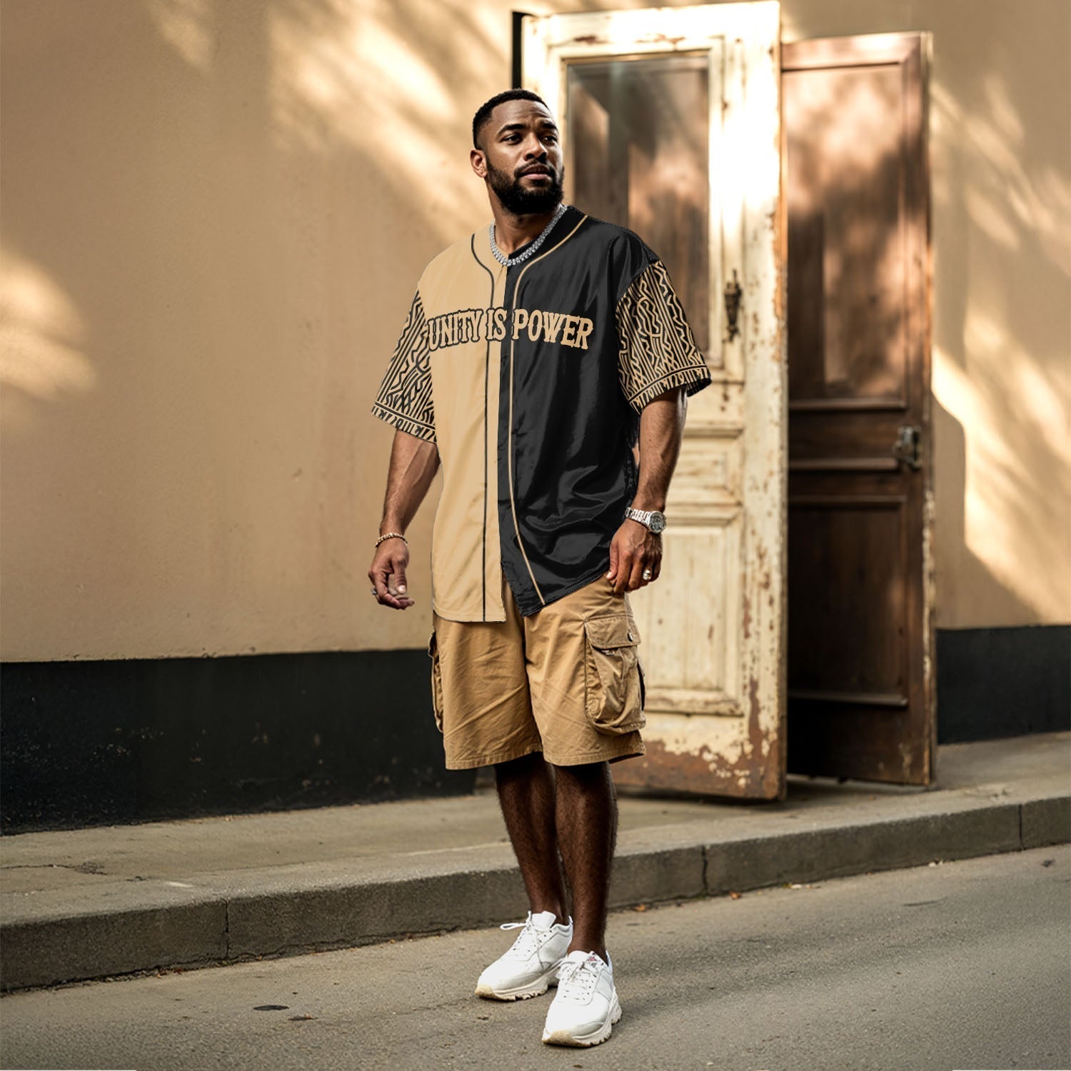 Unity & Diversity Is Power - African American Baseball Jersey - Gift for Black Dad, Grandpa, Husband