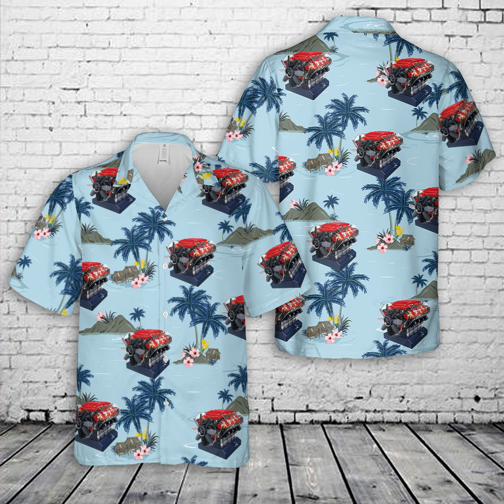 V8 Engine Electric Powered Working Hawaiian Shirt