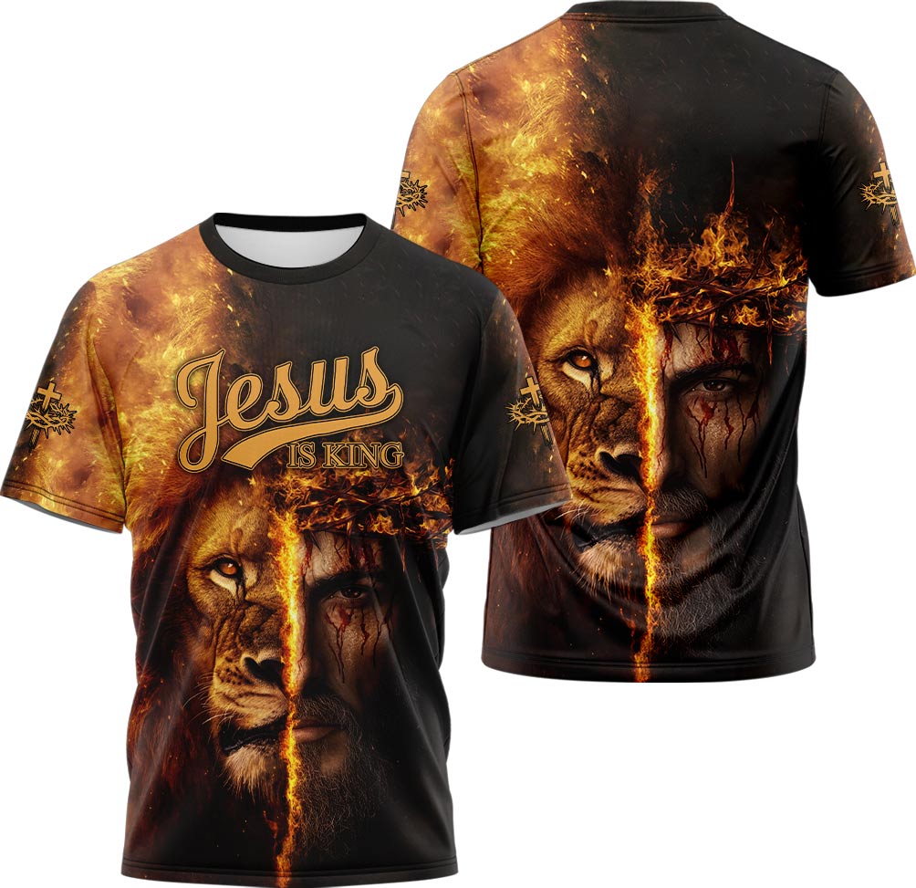 Jesus Is King Lion 3D TShirt