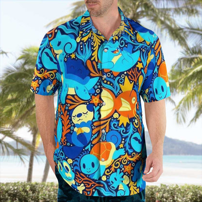 Water Pokemon Magikarp Lapras Aloha Shirts For Men Women - Tropi Hawaiian Shirts