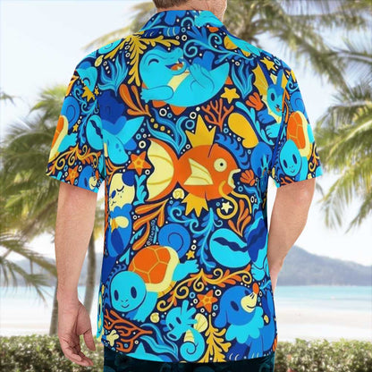 Water Pokemon Magikarp Lapras Aloha Shirts For Men Women - Tropi Hawaiian Shirts