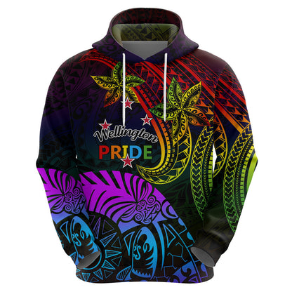 Lgbt Hoodie Wellington Pride Tribal Rainbow Pattern Hoodie Colorful Unisex - Cozy Hoodie For Cold Weather