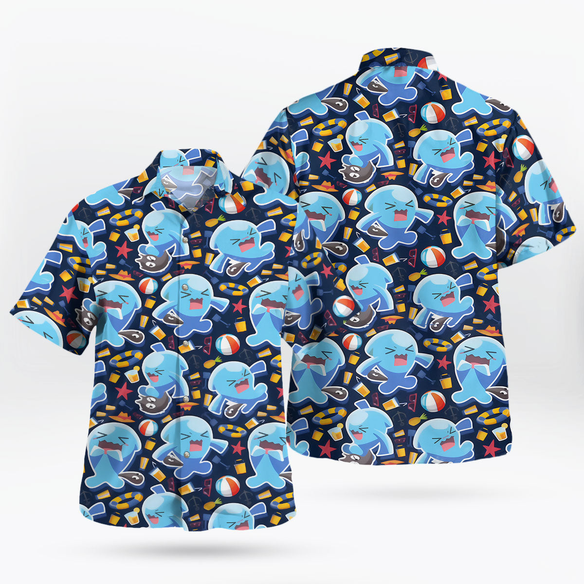 Wobbuffet Pokemon Hawaiian Shirt Funny Summer Anime Style