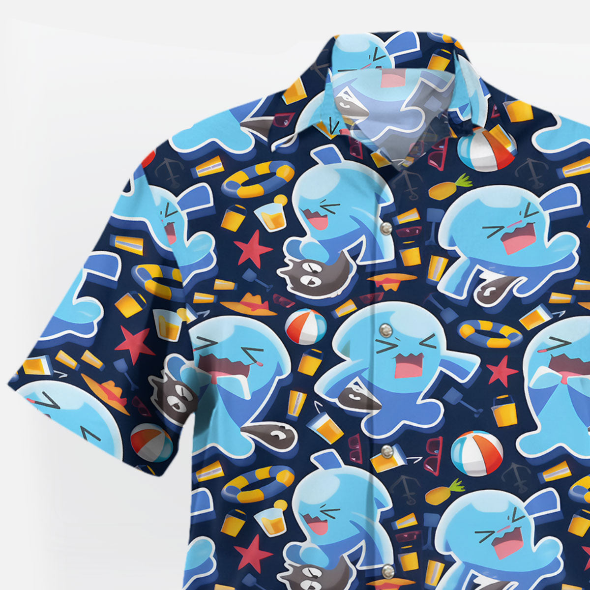 Wobbuffet Pokemon Hawaiian Shirt Funny Summer Anime Style