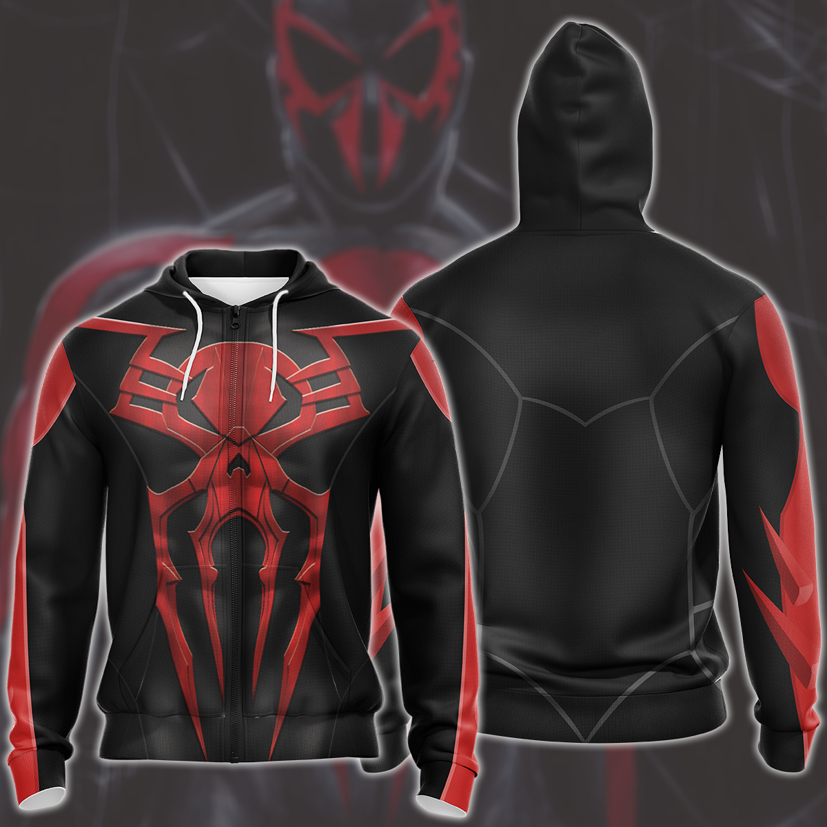 Spider-Man 2099 Black Suit Cosplay Video Game All Over Printed T-shirt Tank Top Zip Hoodie Pullover Hoodie Hawaiian Shirt Beach Shorts Joggers