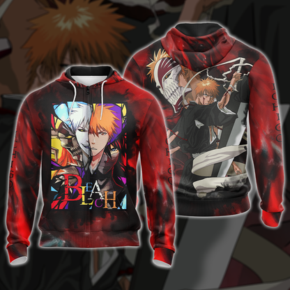 Bleach Kurosaki Ichigo Unisex 3D T-shirt Zip Hoodie Pullover Hoodie