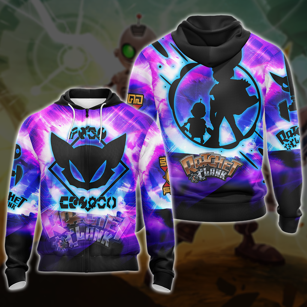 Ratchet & Clank All Over Print T-shirt Tank Top Zip Hoodie Pullover Hoodie Hawaiian Shirt