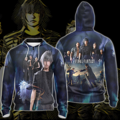 Final Fantasy XV Video Game 3D All Over Print T-shirt Tank Top Zip Hoodie Pullover Hoodie Hawaiian Shirt Beach Shorts Jogger