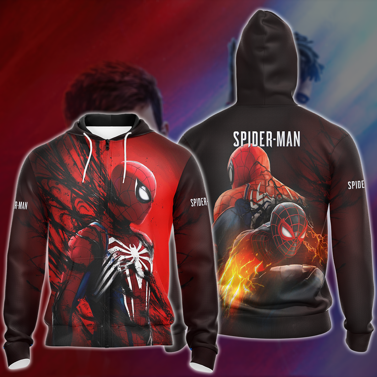 Spider-Man 2 Video Game All Over Printed T-shirt Tank Top Zip Hoodie Pullover Hoodie Hawaiian Shirt Beach Shorts Joggers