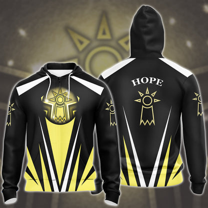Digimon Crest Of Hope Video Game All Over Printed T-shirt Tank Top Zip Hoodie Pullover Hoodie Hawaiian Shirt Beach Shorts Joggers