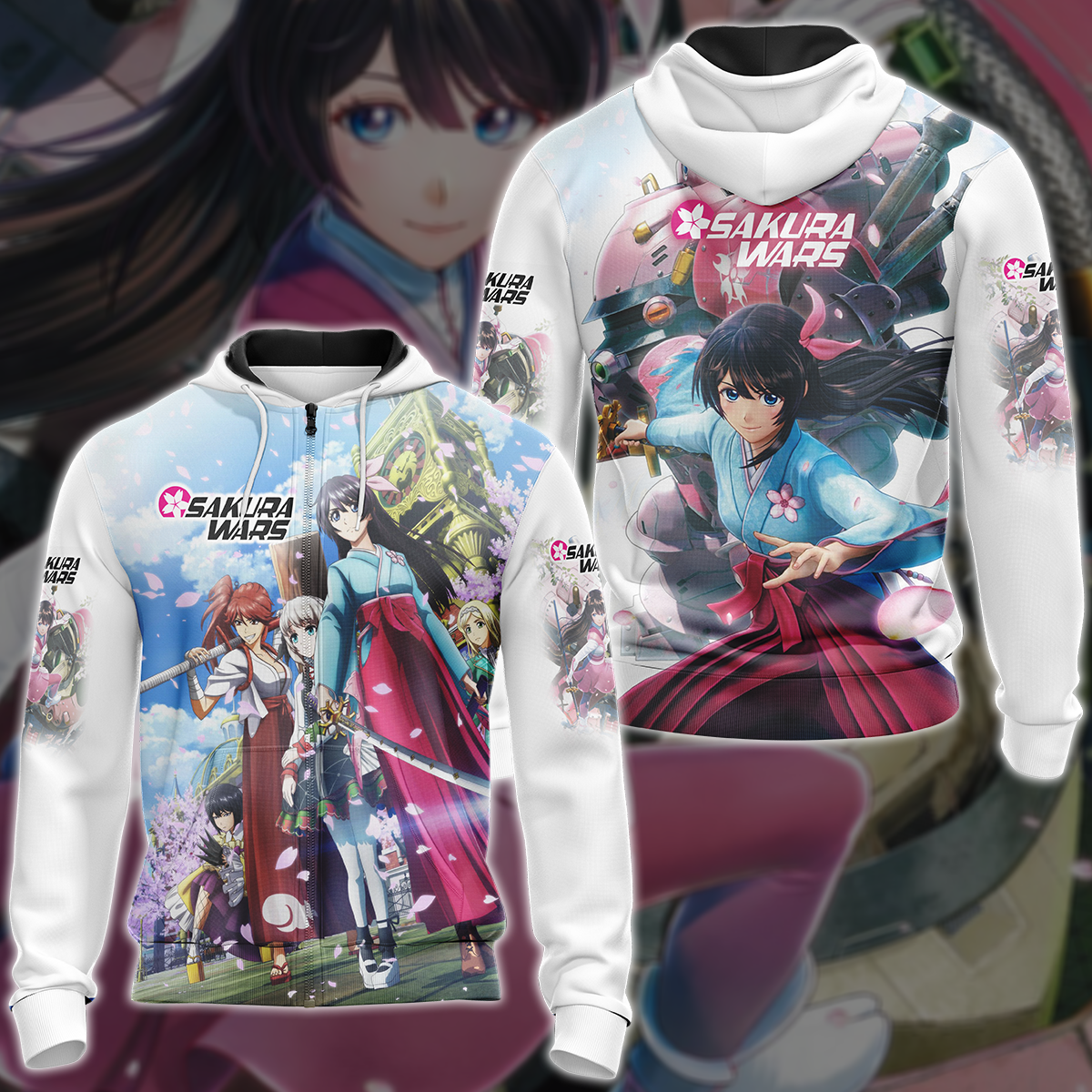 Sakura Wars Video Game 3D All Over Printed T-shirt Tank Top Zip Hoodie Pullover Hoodie Hawaiian Shirt Beach Shorts Jogger