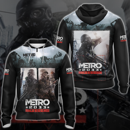 Metro 2033 Redux Video Game 3D All Over Printed T-shirt Tank Top Zip Hoodie Pullover Hoodie Hawaiian Shirt Beach Shorts Jogger