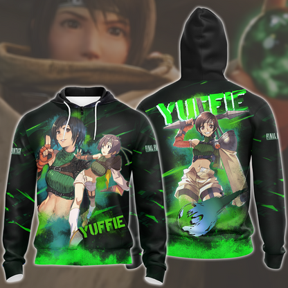 Final Fantasy VII Rebirth Yuffie Kisaragi Video Game All Over Printed T-shirt Tank Top Zip Hoodie Pullover Hoodie Hawaiian Shirt Beach Shorts Joggers