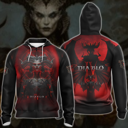 Diablo IV Lilith Video Game 3D All Over Printed T-shirt Tank Top Zip Hoodie Pullover Hoodie Hawaiian Shirt Beach Shorts Jogger