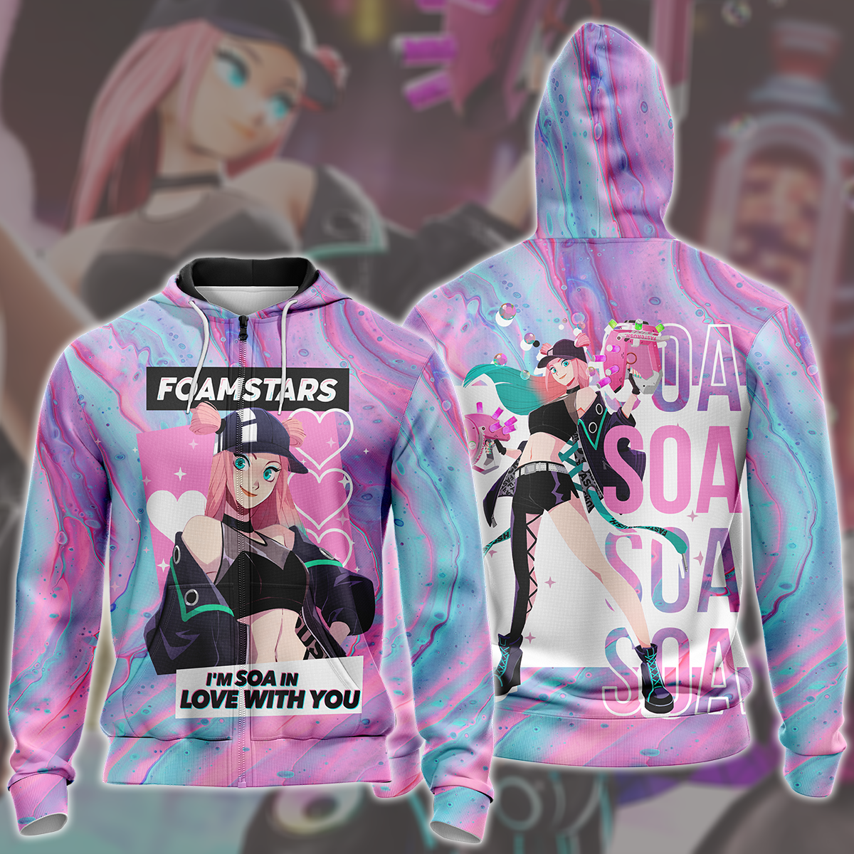 Foamstars Video Game All Over Printed T-shirt Tank Top Zip Hoodie Pullover Hoodie Hawaiian Shirt Beach Shorts Joggers