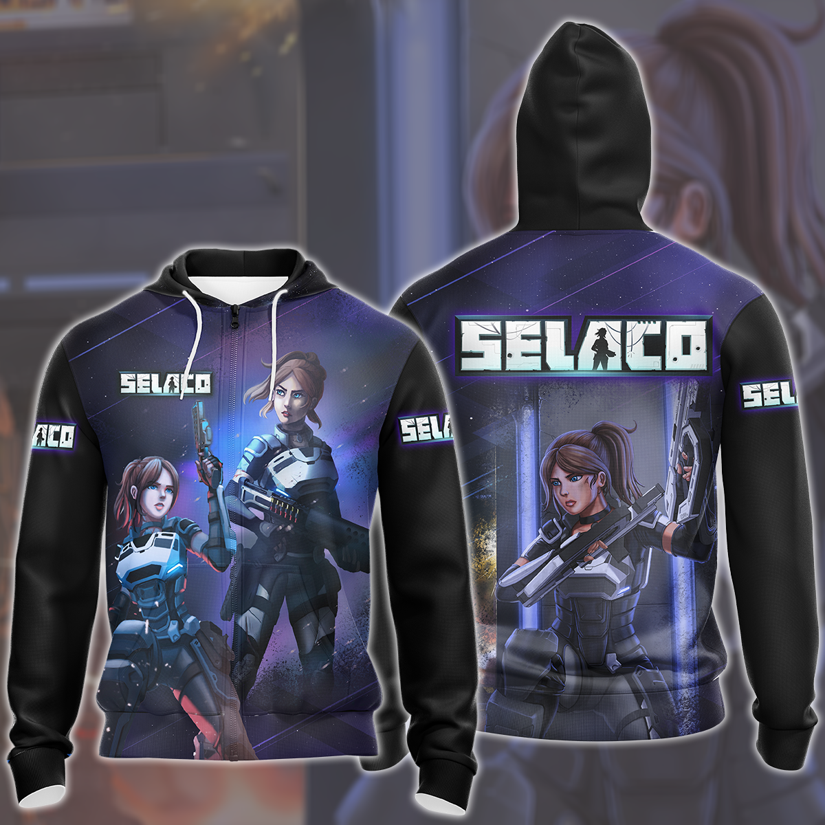 Selaco Video Game All Over Printed T-shirt Tank Top Zip Hoodie Pullover Hoodie Hawaiian Shirt Beach Shorts Joggers