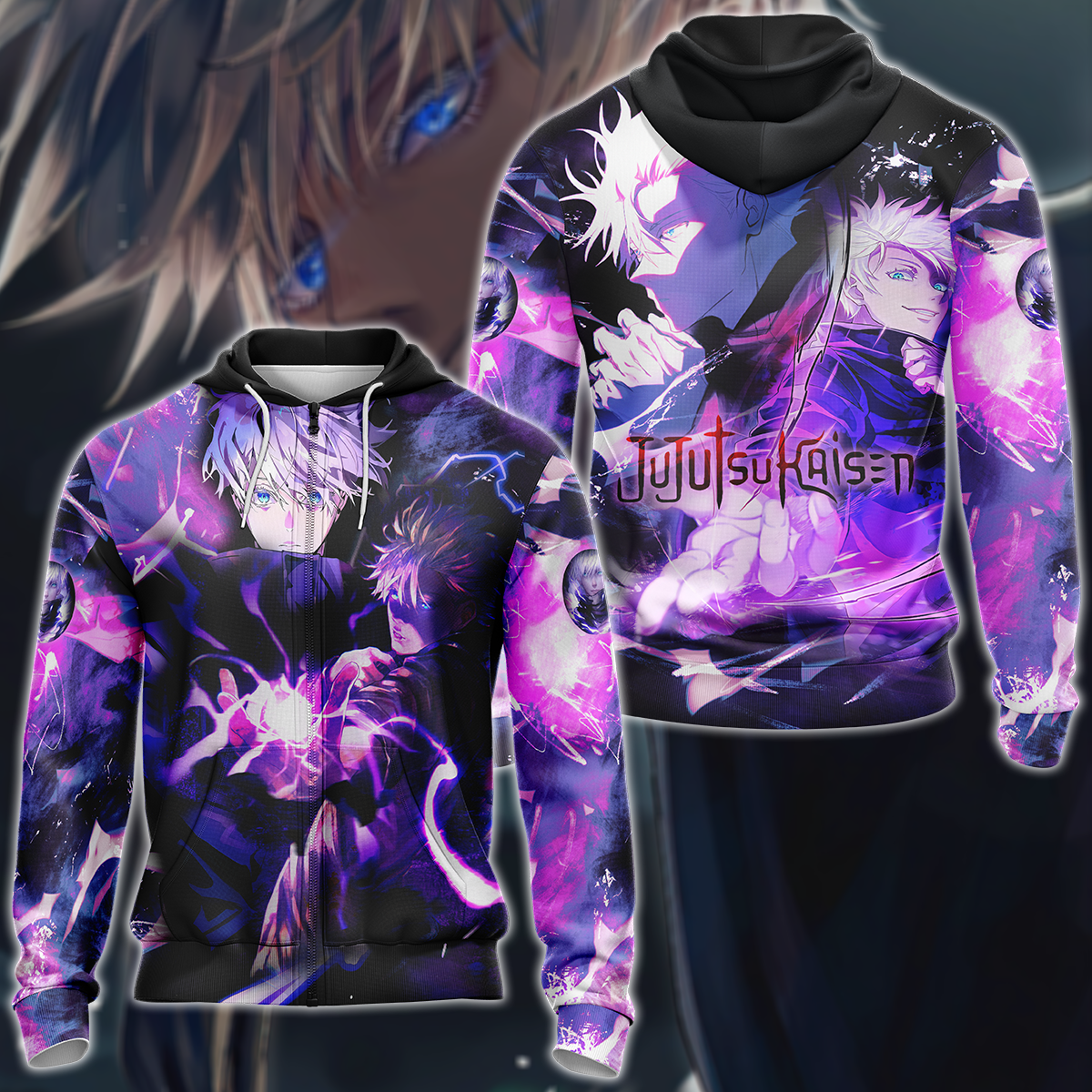 Jujutsu Kaisen Gojo Satoru 3D All Over Print T-shirt Tank Top Zip Hoodie Pullover Hoodie Hawaiian Shirt Beach Shorts Jogger