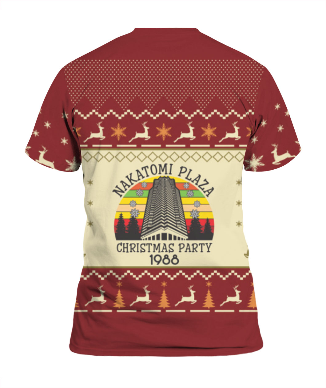 Die Hard Hoodie Nakatomi Plaza Christmas Party 1988 Die Hard T-Shirt Red Unisex - Trendy Gift For Men & Women