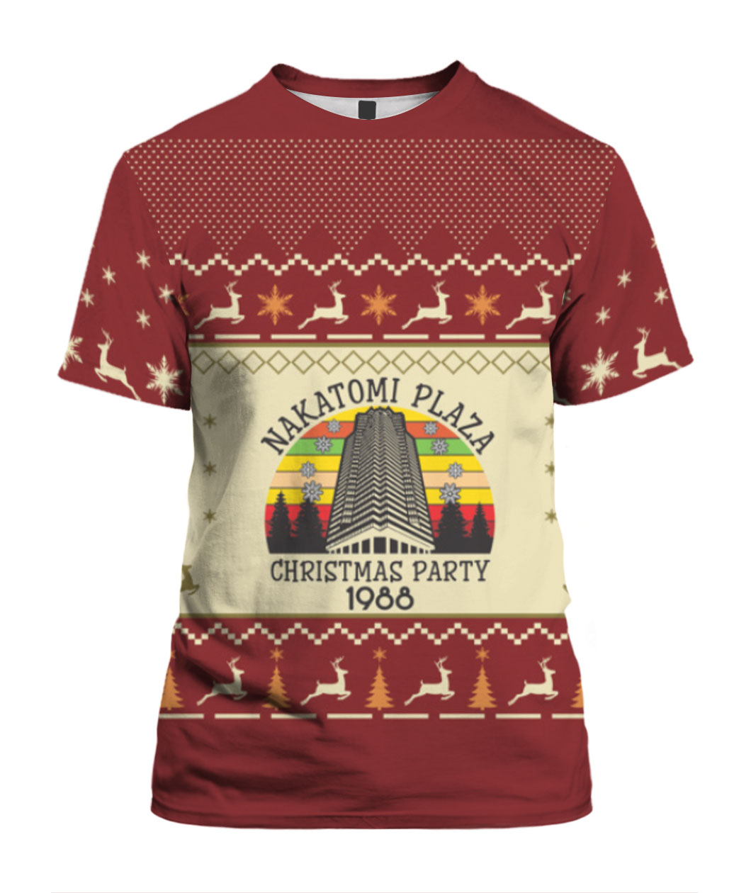 Die Hard Hoodie Nakatomi Plaza Christmas Party 1988 Die Hard T-Shirt Red Unisex - Trendy Gift For Men & Women