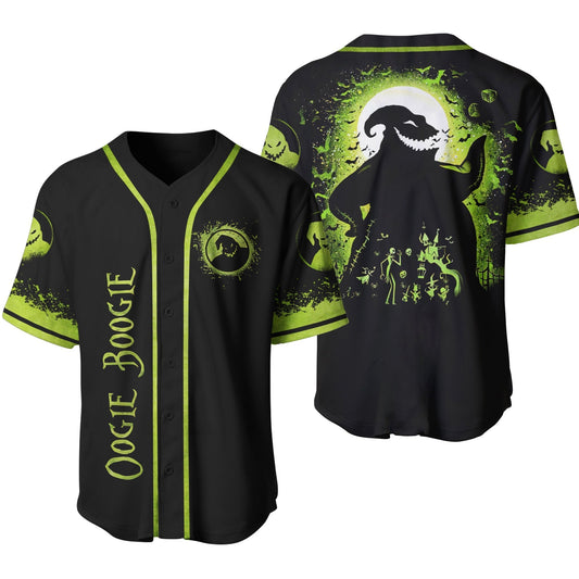 Tnbc Jersey Oogie Boogie Silhouette Green Black Jersey Shirt Tnbc Baseball