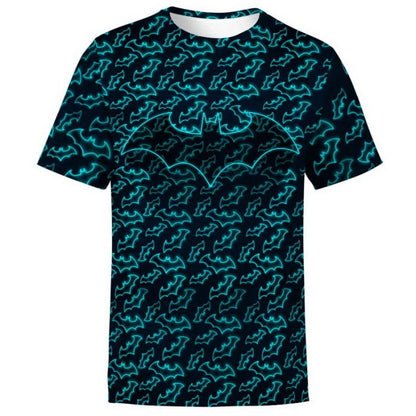 Batman Hoodie Dc Batman Symbol Pattern T-Shirt Black Blue Unisex - Trendy Gift For Men & Women