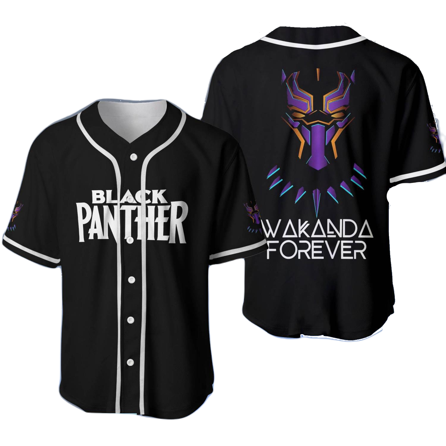 Black Panther Baseball Jersey Black Panther Wakanda Forever Jersey Shirt Unisex Adult New Release