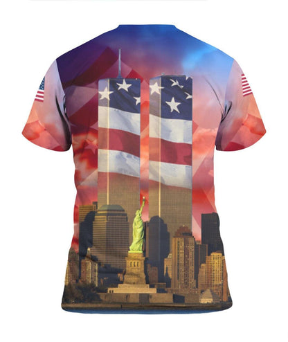 Patriot Day Hoodie 9-11 We Will Never Forget Patriot Day American Flag Twin Tower Shirt Patriot Day Shirt - Trendy Gift For Men & Women