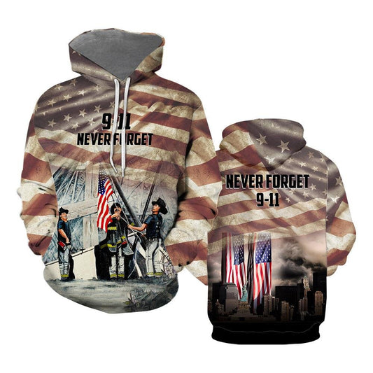 Patriot Day Hoodie 09/11 Never Forget American Flag Vintage Shirt Patriot Day Shirt - Trendy Gift For Men & Women