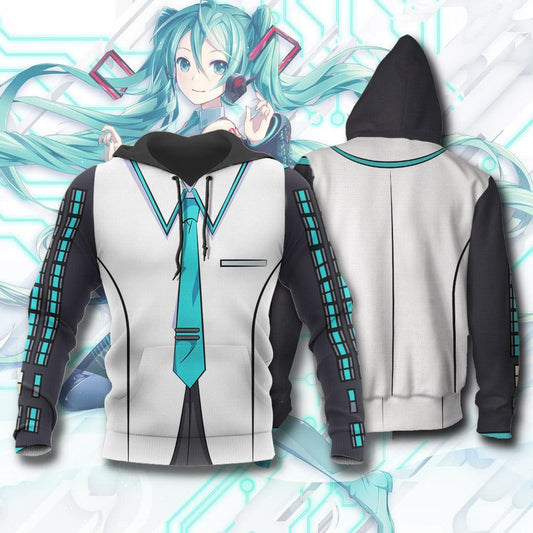  Darling In The Franxx Hoodie Darling In The Franxx Code 390 Miku Costume Black Blue Hoodie Anime Clothing Full Size