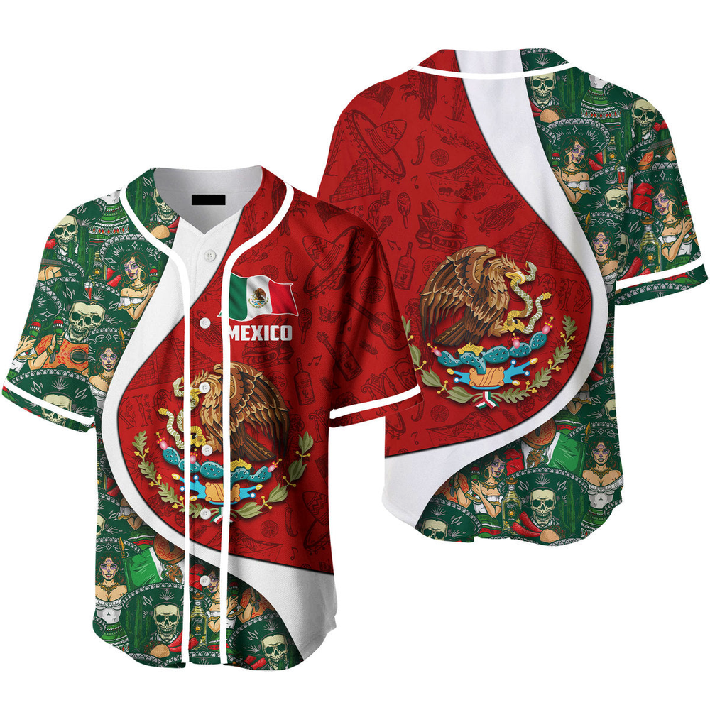 Mexican Baseball Jersey Mexico Day Proud of Mexican Fiesta Jersey Shirt Colorful Unisex Adult New Release