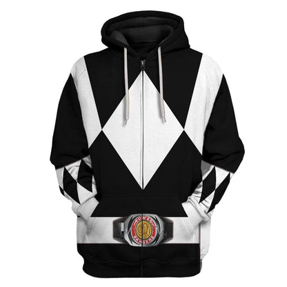 Cosplay Black MIGHTY MORPHIN Power Ranger Custom T-Shirts Hoodies Apparel