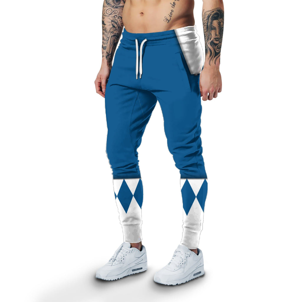 Cosplay Blue MIGHTY MORPHIN Power Ranger Custom T-Shirts Hoodies Apparel