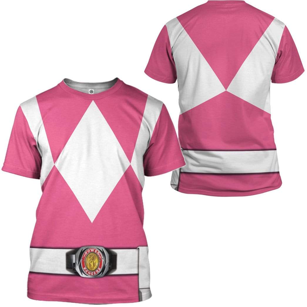 Cosplay Pink MIGHTY MORPHIN Power Ranger Custom T-Shirts Hoodies Apparel