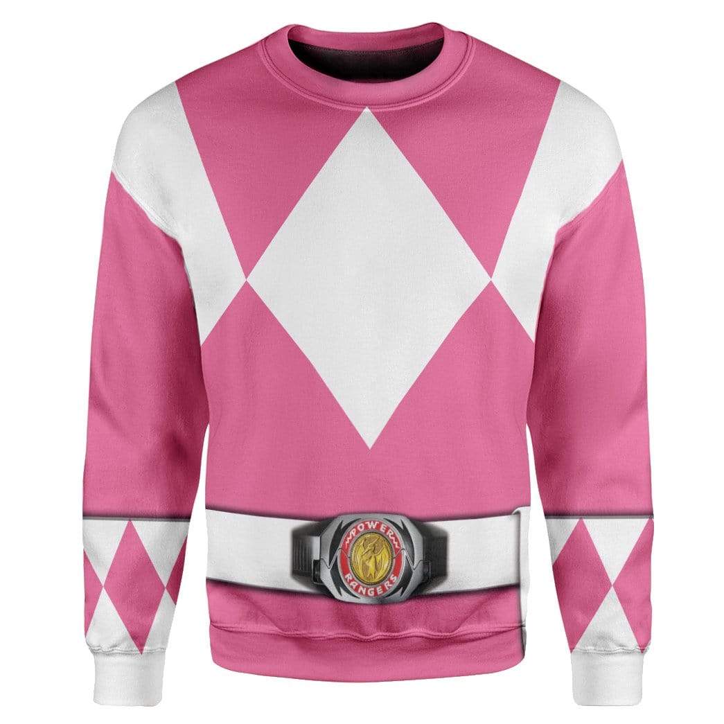 Cosplay Pink MIGHTY MORPHIN Power Ranger Custom T-Shirts Hoodies Apparel