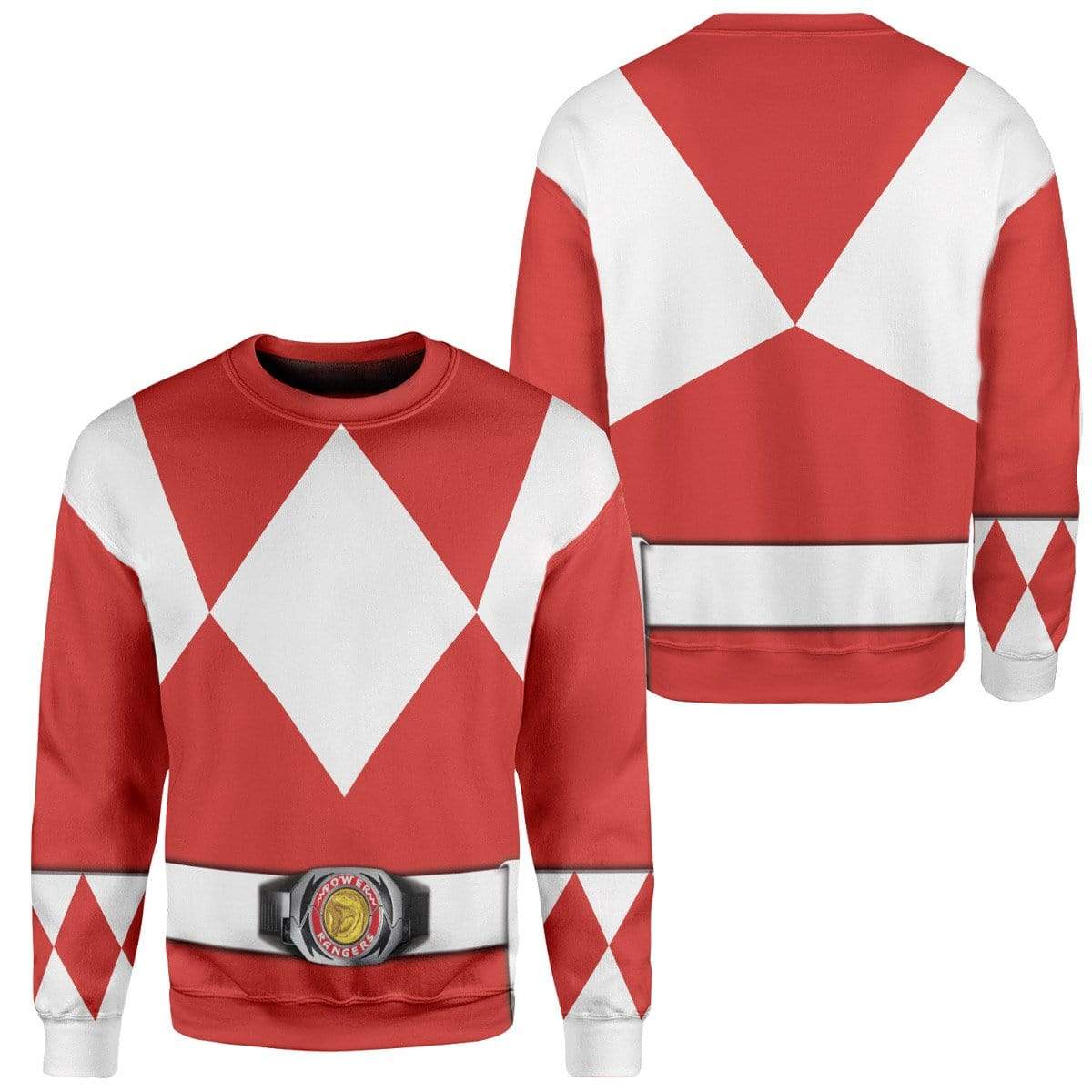 Cosplay Red MIGHTY MORPHIN Power Ranger Custom T-Shirts Hoodies Apparel